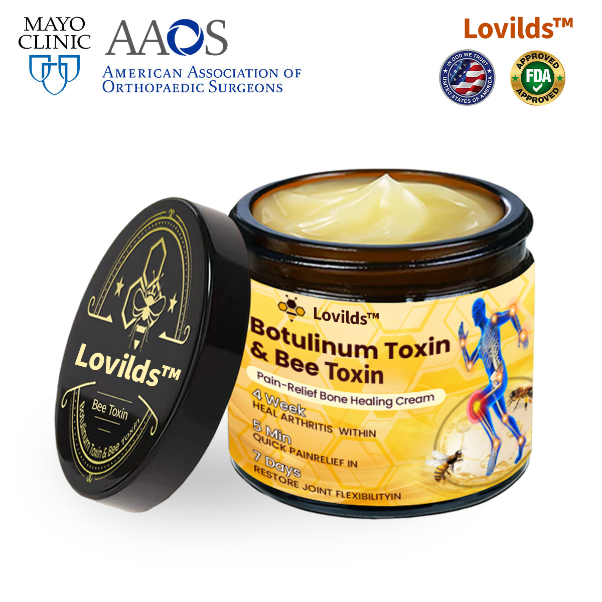 LOVILDS™ Botulinum Toxin & Bee Toxin Pain-Relief Bone Healing Cream❤️