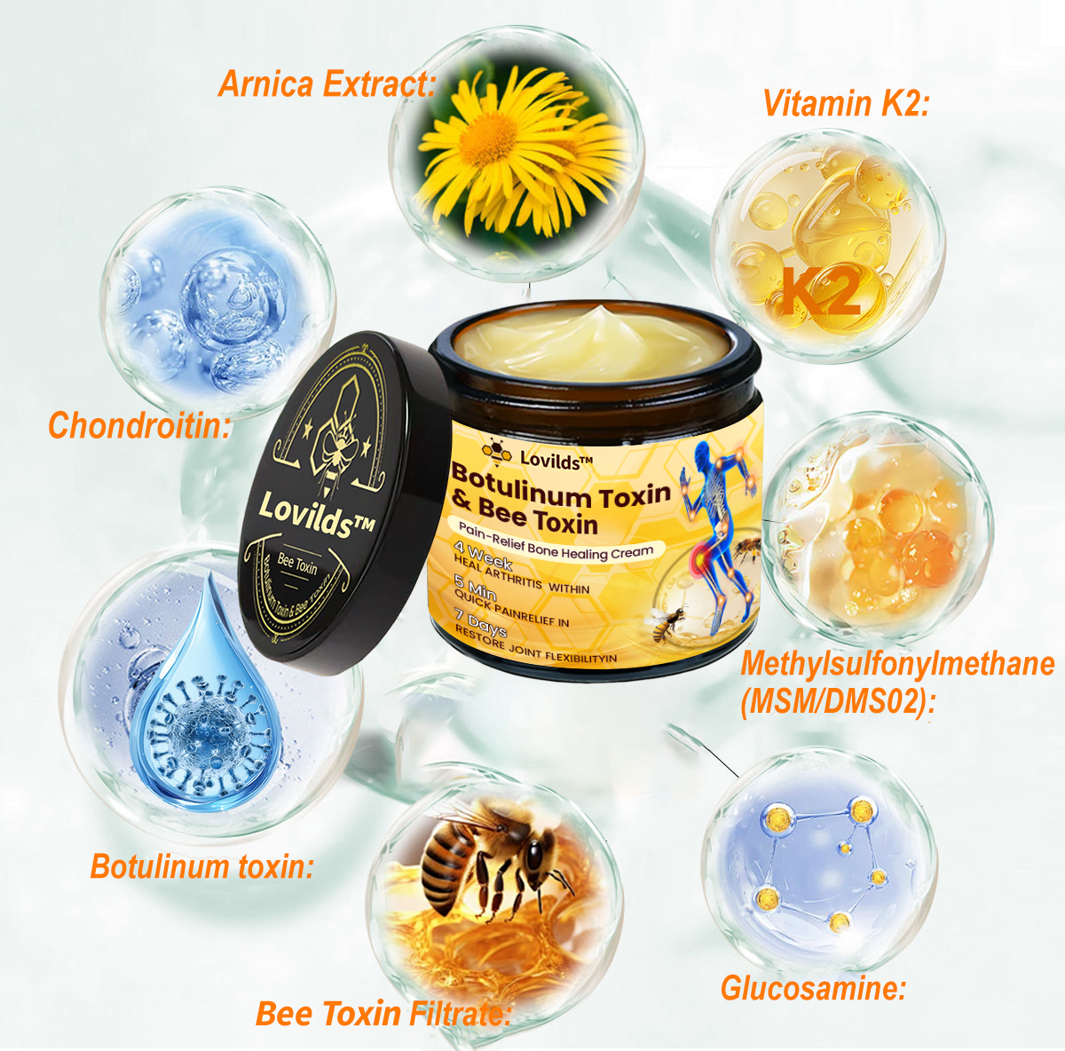 LOVILDS™ Botulinum Toxin & Bee Toxin Pain-Relief Bone Healing Cream❤️