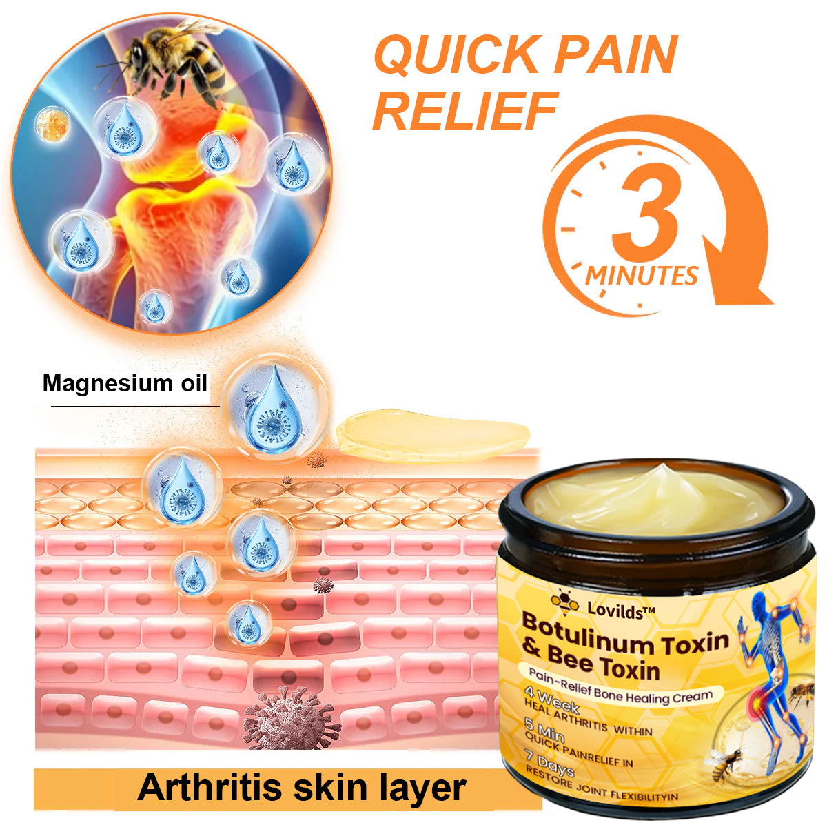 LOVILDS™ Botulinum Toxin & Bee Toxin Pain-Relief Bone Healing Cream❤️